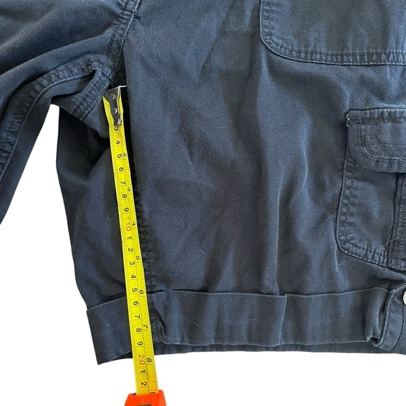 White House Black Market Black Bermuda Cargo Shorts women’s size 8 cotton blend - Picture 7 of 10